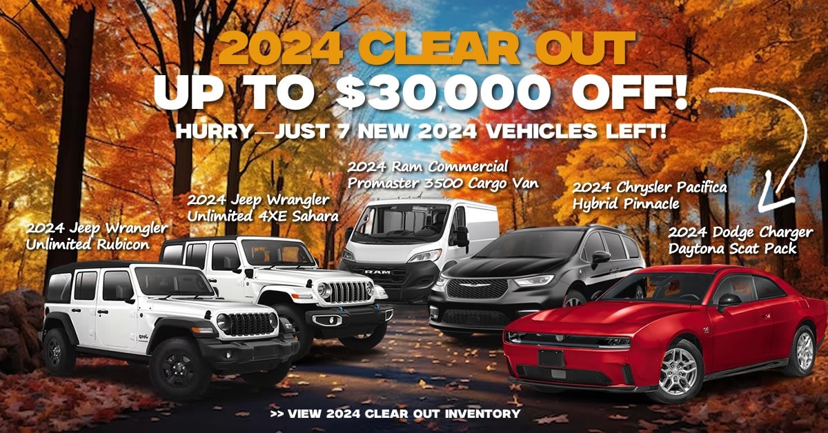 2024 Clearout-Sale-Jeep-Wrangler-Dodge-Charger-RAM-Commercial