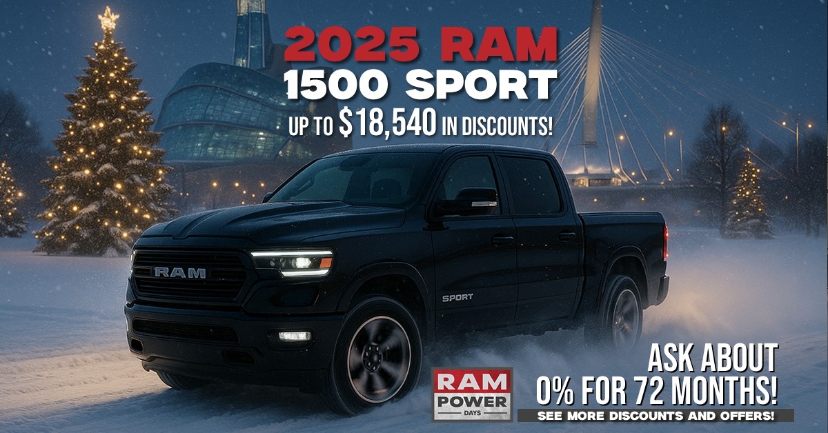 2025 RAM 1500 Sport offers and discounts Winnipeg