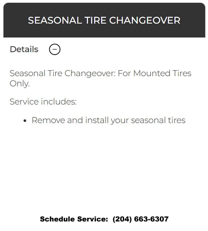 Seasonal Tire Changeover